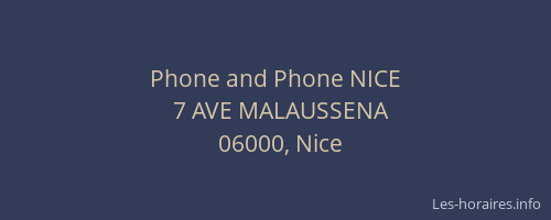 Phone and Phone NICE