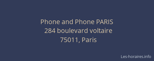 Phone and Phone PARIS