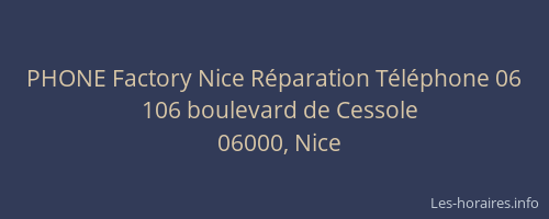 PHONE Factory Nice Réparation Téléphone 06