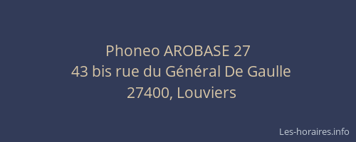 Phoneo AROBASE 27