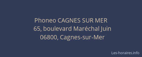 Phoneo CAGNES SUR MER