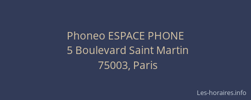 Phoneo ESPACE PHONE