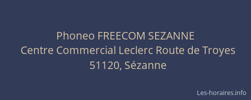 Phoneo FREECOM SEZANNE