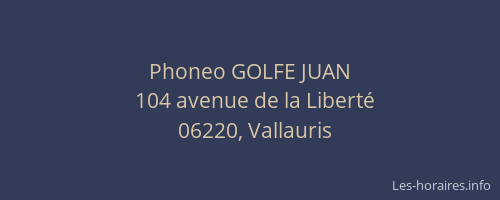 Phoneo GOLFE JUAN