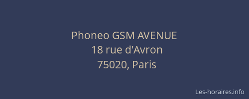 Phoneo GSM AVENUE