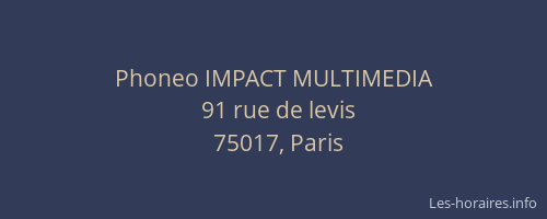 Phoneo IMPACT MULTIMEDIA