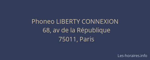 Phoneo LIBERTY CONNEXION