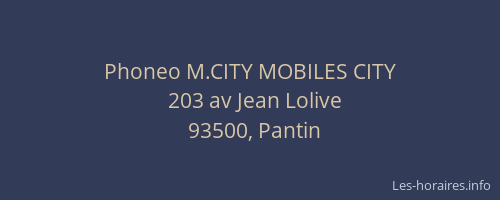Phoneo M.CITY MOBILES CITY