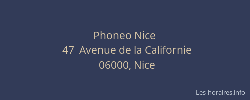Phoneo Nice