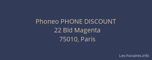 Phoneo PHONE DISCOUNT