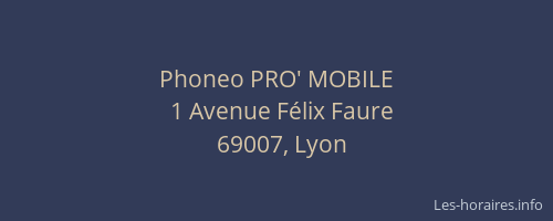 Phoneo PRO' MOBILE