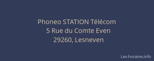 Phoneo STATION T&eacute;l&eacute;com