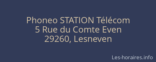 Phoneo STATION Télécom
