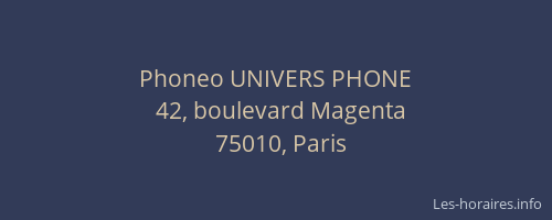 Phoneo UNIVERS PHONE
