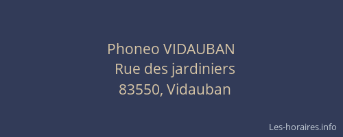 Phoneo VIDAUBAN