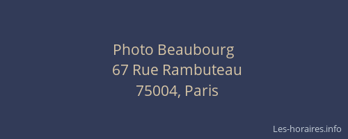 Photo Beaubourg