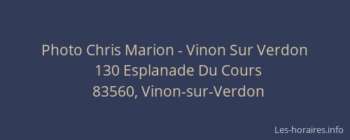 Photo Chris Marion - Vinon Sur Verdon
