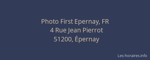Photo First Epernay, FR