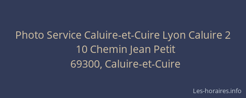 Photo Service Caluire-et-Cuire Lyon Caluire 2