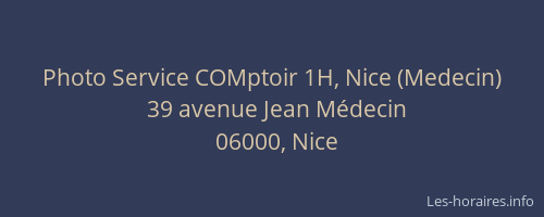 Photo Service COMptoir 1H, Nice (Medecin)