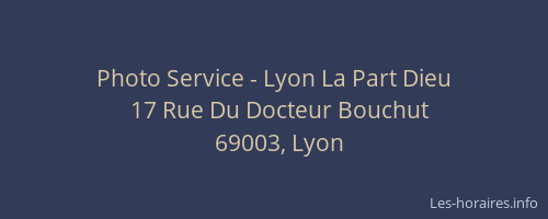 Photo Service - Lyon La Part Dieu
