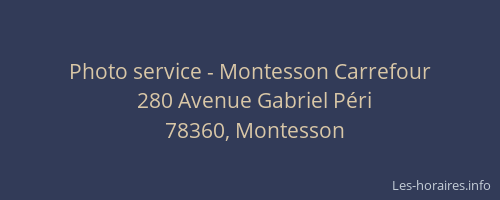 Photo service - Montesson Carrefour