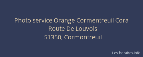 Photo service Orange Cormentreuil Cora