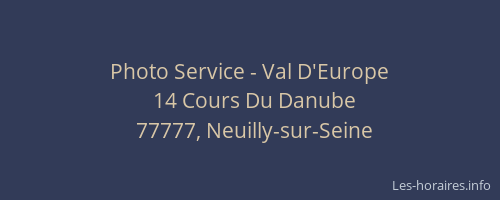 Photo Service - Val D'Europe