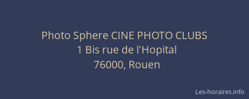 Photo Sphere CINE PHOTO CLUBS
