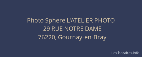Photo Sphere L'ATELIER PHOTO
