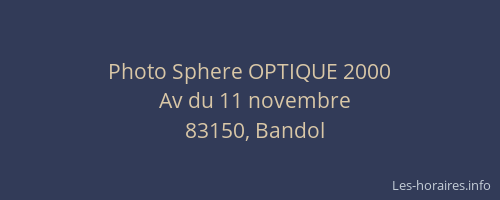 Photo Sphere OPTIQUE 2000