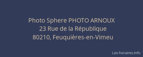 Photo Sphere PHOTO ARNOUX