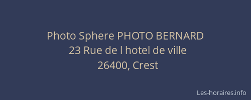 Photo Sphere PHOTO BERNARD