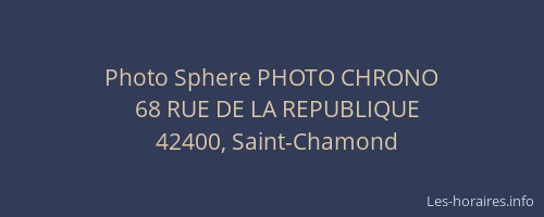 Photo Sphere PHOTO CHRONO