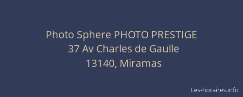 Photo Sphere PHOTO PRESTIGE