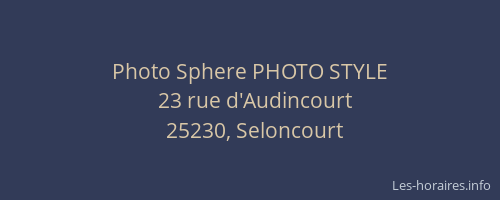 Photo Sphere PHOTO STYLE