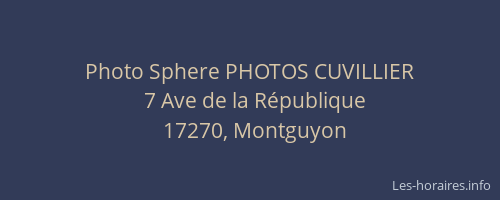 Photo Sphere PHOTOS CUVILLIER