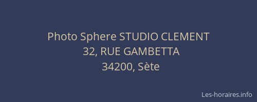 Photo Sphere STUDIO CLEMENT