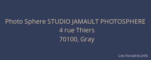 Photo Sphere STUDIO JAMAULT PHOTOSPHERE