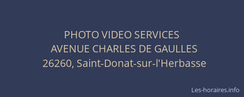 PHOTO VIDEO SERVICES