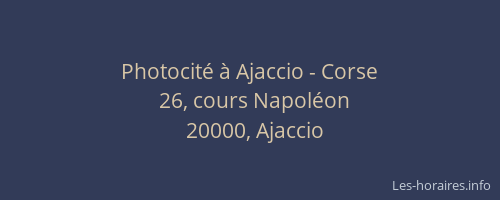 Photocité à Ajaccio - Corse