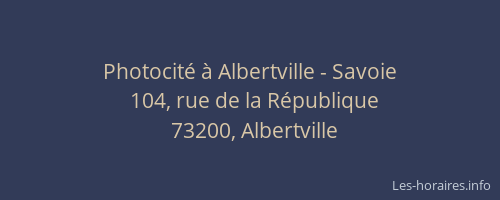 Photocité à Albertville - Savoie