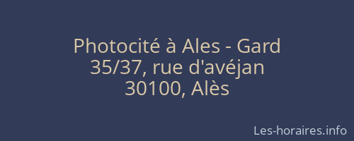 Photocité à Ales - Gard