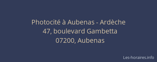 Photocité à Aubenas - Ardèche