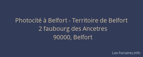 Photocité à Belfort - Territoire de Belfort