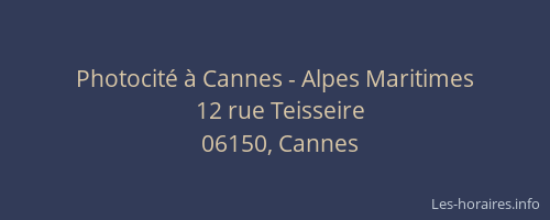 Photocité à Cannes - Alpes Maritimes