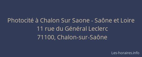 Photocité à Chalon Sur Saone - Saône et Loire