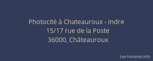 Photocité à Chateauroux - Indre