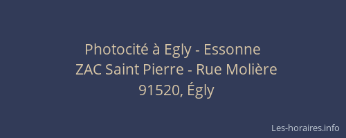 Photocité à Egly - Essonne