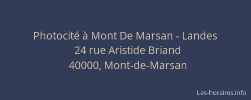 Photocité à Mont De Marsan - Landes